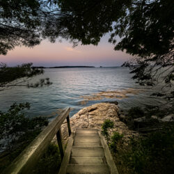 Photo of stairs leading to ocean view