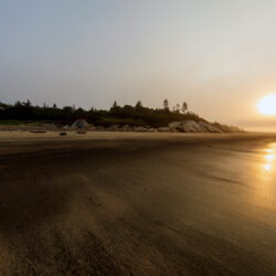 Sunrise at the beach in maine