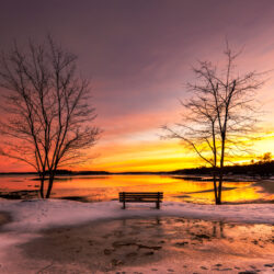 Sunset Footprints at Winslow Park